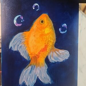 Goldfish painting homemade